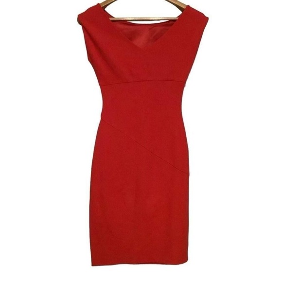 Diane Von Furstenberg DVF Jori Dress Poppy Red Ruched Career Event - Picture 8 of 8